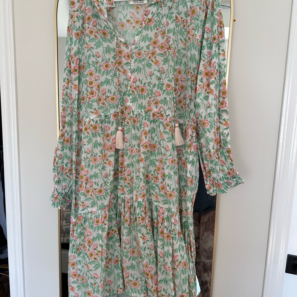 Roller Rabbit Floral Green and Pink Dress